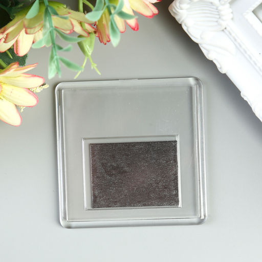 Цена за 25 шт. Заготовка акрилового магнита, 6.3×6.3 см, прозрачный, (набор 2 детали+пакет)