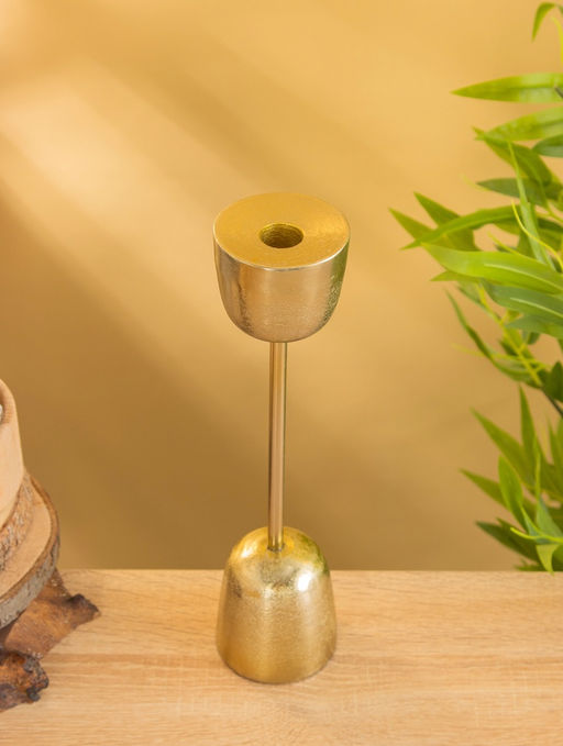 Подсвечник «Факел», 31 см, алюминий, золото