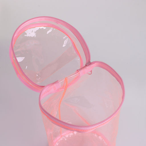 Косметичка на молнии для бассейна, с ручками, прозрачная/розовая - Simaland фото 3