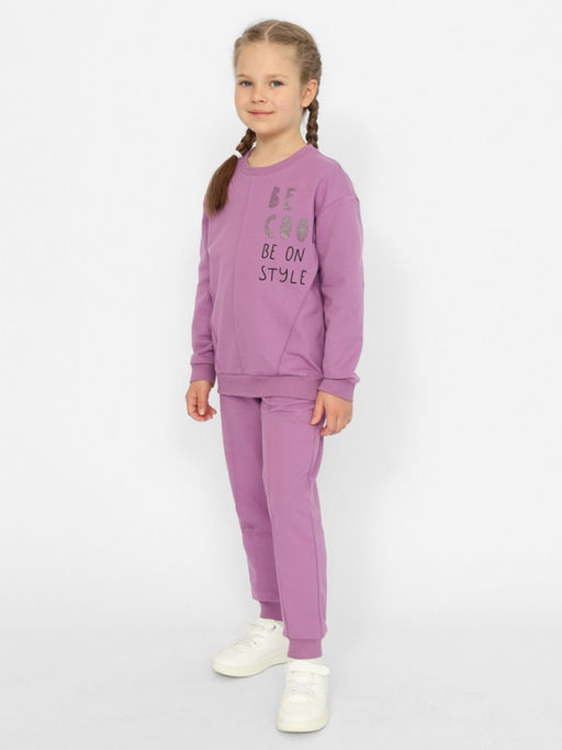 CRB wear/CWKG 90202-44 Костюм для девочки (джемпер, брюки),фиолетовый/Ex.Cherubino фото 2