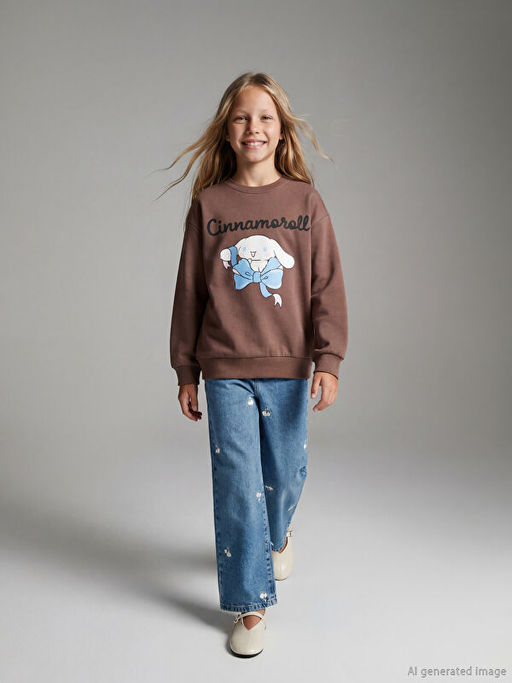 Wideleg K?z ?ocuk Jean Pantolon