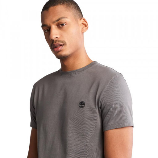 Мужская футболка Timberland SS Dun-River Crew T серая  фото 6