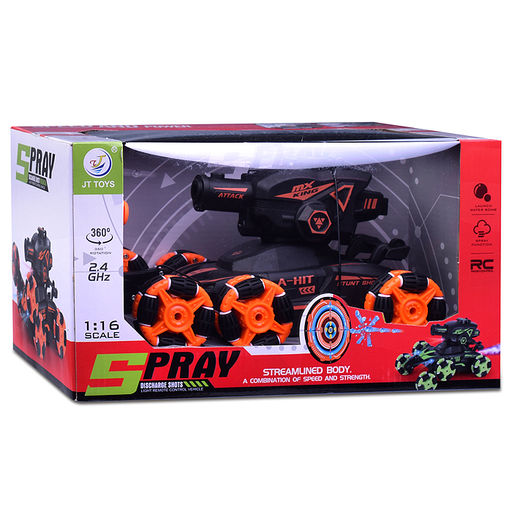 Машина "Трюковая" с распылителем воды, р/у, 27 MHz, в коробке