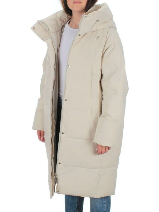 22369 BEIGE Пальто зимнее женское (200 гр. холлофайбера) - Фабричный китай фото 9