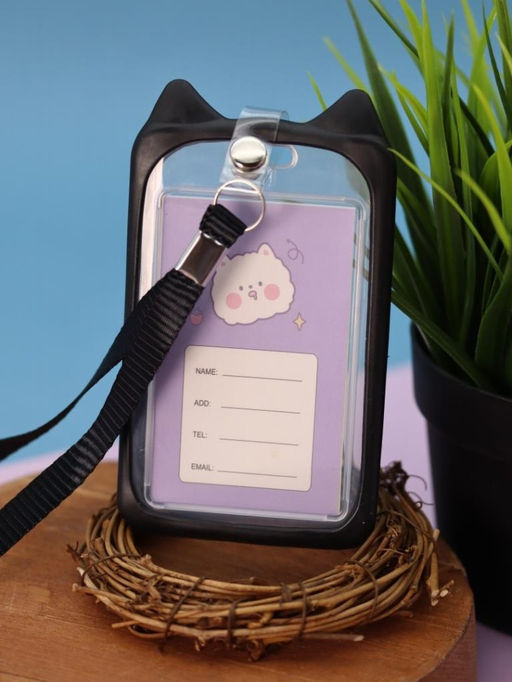 Футляр для карт на ленте "Lucky panda", black