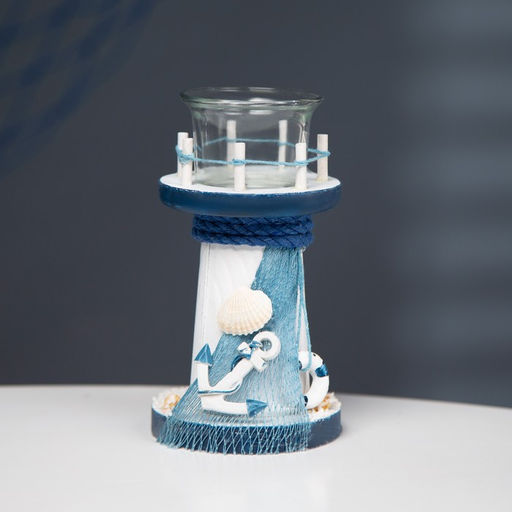 Деревянный подсвечник на 1 свечу «Маяк», 15×8×8 см