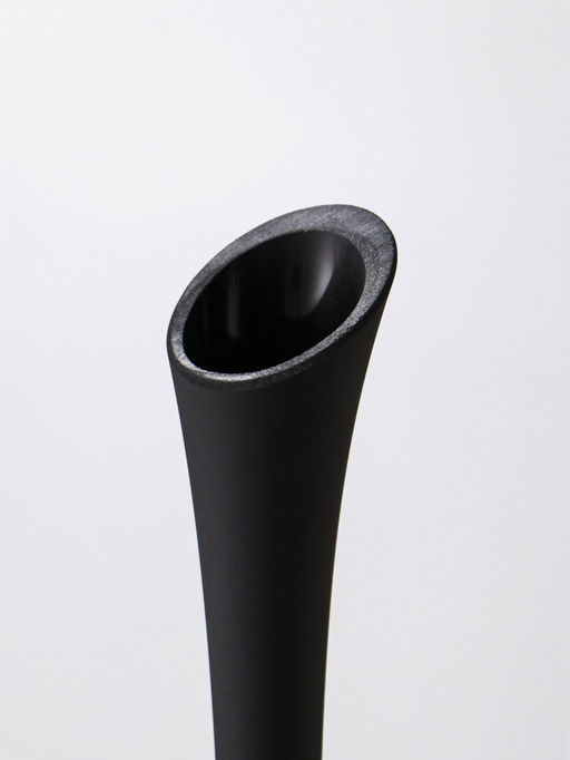 Ваза «Пять вечеров», фристайл, d=3.5 см, 40×9.5 см, стекло, чёрная матовая