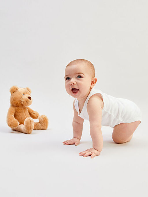 Organik Kuma? Erkek Bebek ??t??tl? Bodysuit 2li