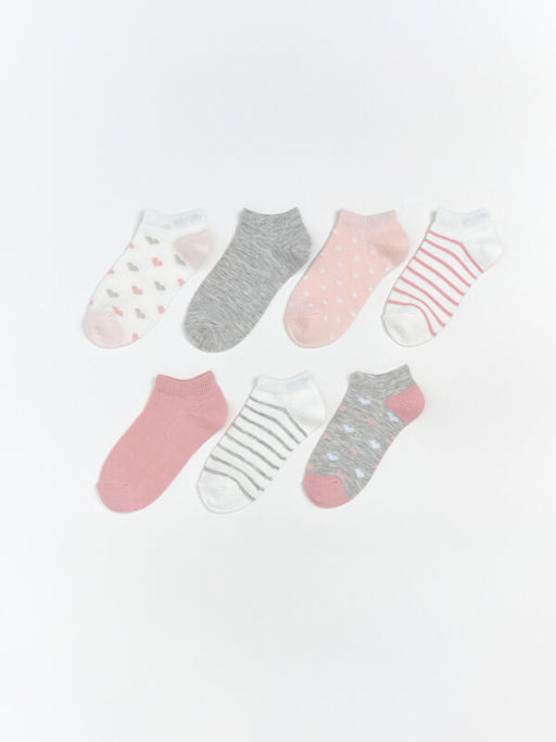 Desenli K?z ?ocuk Patik ?orap 5li