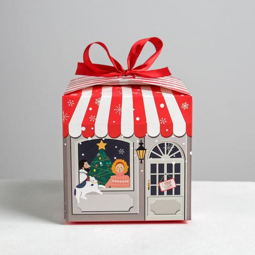 Цена за 3 шт. Коробка подарочная новогодняя складная Волшебного Нового года, 12?12?12 см