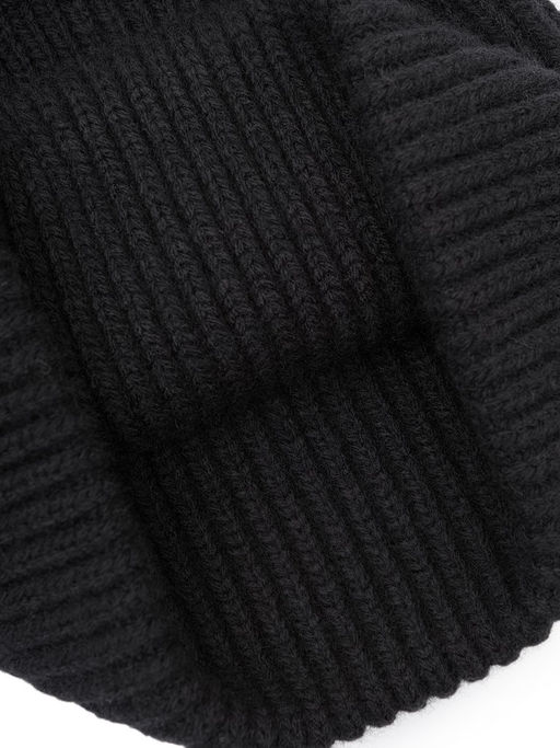 Шапка жен. пух енот+шерсть+виск LB-N88066 black