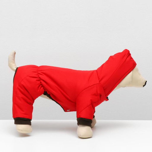 Комбинезон зимний для животных, M (ДС 24-26, ОГ 34-36 см, ОШ 28 см), красный - Simaland фото 2