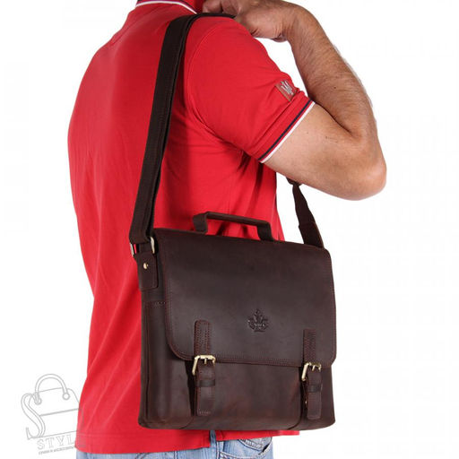 Портфель мужской кожаный 35502Z d.brown Zinimsk - S-style фото 2