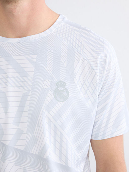 Bisiklet Yaka Real Madrid Bask?l? Erkek Ti??rt