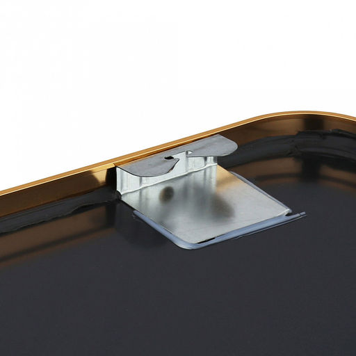 Зеркало настенное, интерьерное 80х100см, алюминиевая рама ширина 2,7см, цвет - золото, закругленные края, подходит для вертикальной и горизонтальной установки (Китай)