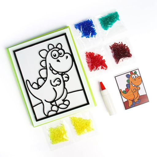 Игра Насыпь-наклей. Забавный динозавр - Школа талантов фото 2