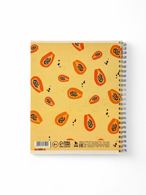 Цена за 2 шт. Тетрадь в клетку, 96 л., А5, на спирали, блок №1 Фрукты - Artfox study фото 4