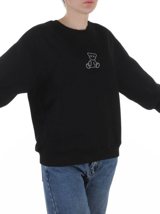 5012-1 BLACK Свитшот женский (100% хлопок)