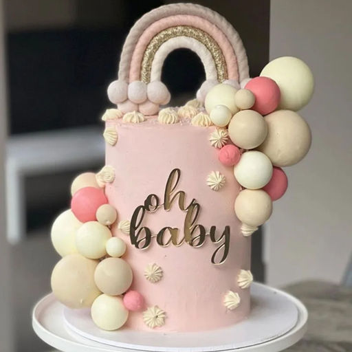 Топпер для торта «Бусины», набор 20 шт., розовый