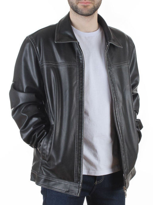 317956618 DK. GRAY Куртка из эко-кожи мужская