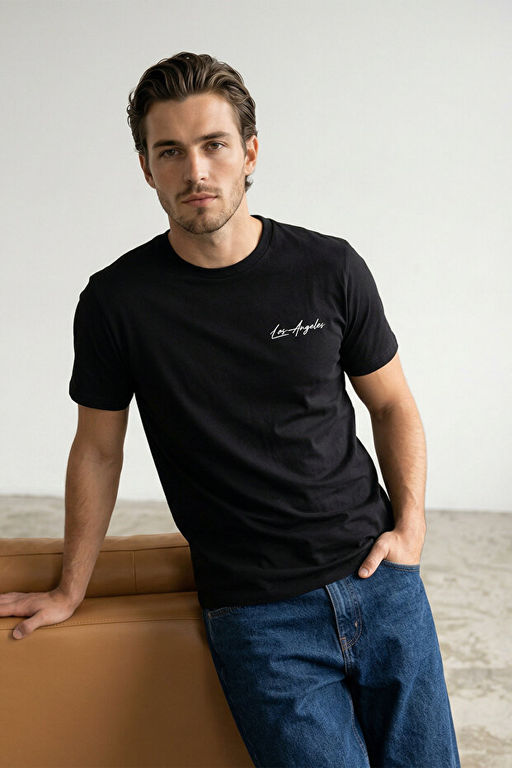 Siyah-Beyaz 2li Paket Regular Kesim Nak__l_ T-shirt TMNSS26TS00039 - Trendyolmilla фото 2