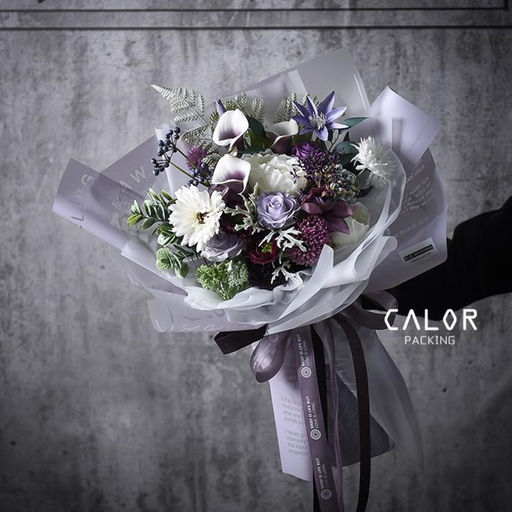 Цена за 20 шт. Плёнка матовая Модный журнал белый, 0,58 х 0,58 м - UPAK LAND фото 4