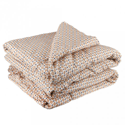 Одеяло 1,5 спальное "Виши" беж 145х210см, теплое, наполнитель 300г/м2 - файбер высшего сорта, чехол бязь "Комфорт" 121г/м2 (хлопок 100%), стеганое, упаковка "Компакт" пакет ПВХ, еврослот, д25х55см/1кг, "Домашняя мода" (Россия)
