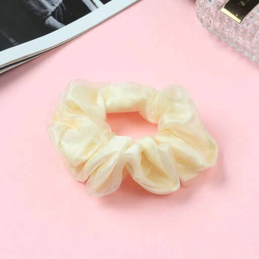 Цена за 3 шт. Резинка для волос «Орбита», классика грация, 10 см, молочная