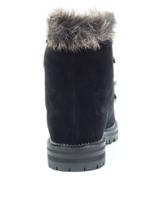 04-AH25-2 BLACK Ботинки зимние женские (натуральная замша, натуральный мех) - Фабричный китай фото 12