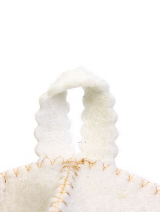 Шапка для бани вышивка "ЗВЕЗДА", светлая