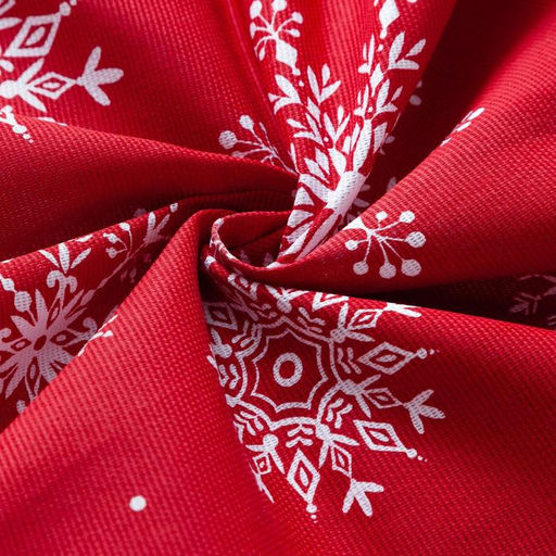 Скатерть новогодняя «Доляна» Белые снежинки 220×149± 3 см, 100% хлопок, 164 г/м²