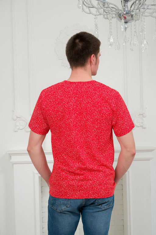 Футболка мужская из кулирки красный - Амадэль фото 5