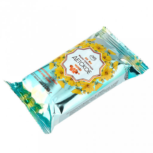 Мыло туалетное твердое "Детское" 100гр, с чередой, ГОСТ 28546-2002 (Россия)