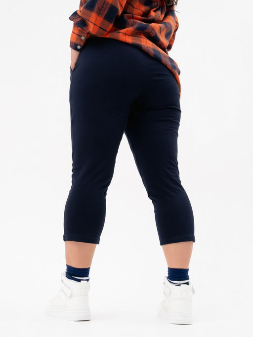 Бриджи хлопок 95, лайкра 5%темно-синие - Binita фото 7