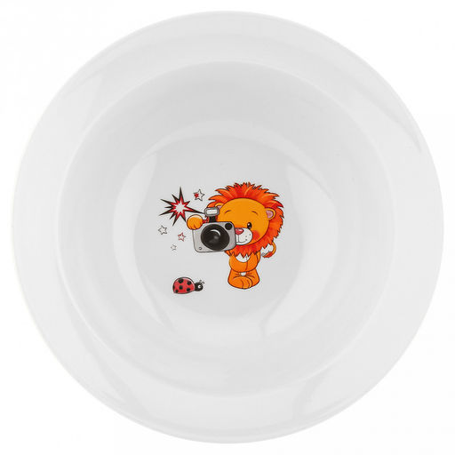 Миска фарфоровая "Львята" д200мм, 500мл, h60мм (Россия)