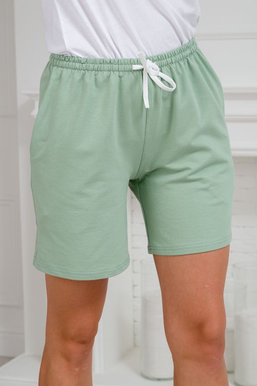 Шорты женские из футера Таиланд ментол - Амадэль фото 7