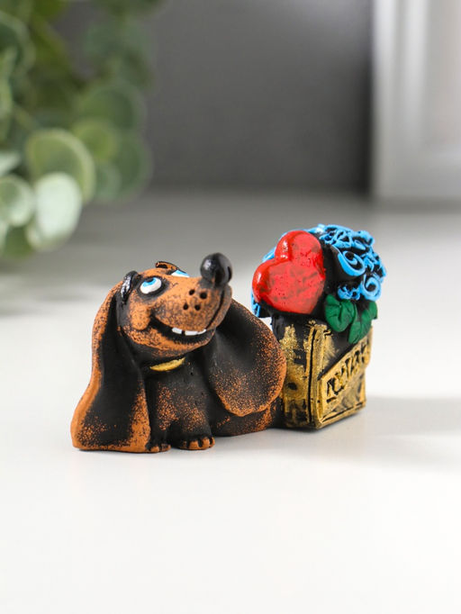 Фигура "Такса -доставка счастья" 3х4,5х8,6см