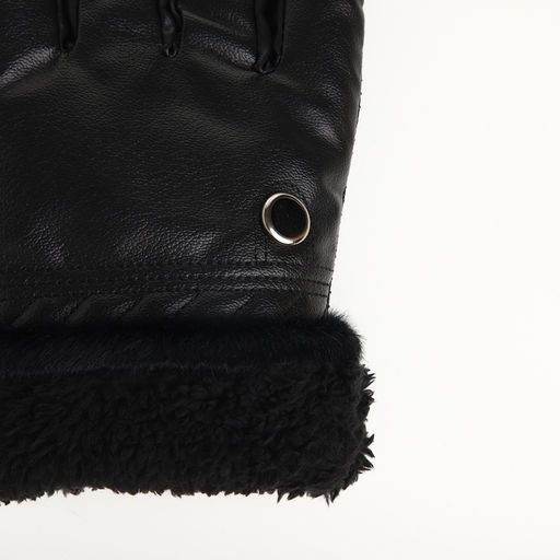 Перчатки мужские, безразмерные, с утеплителем, чёрная