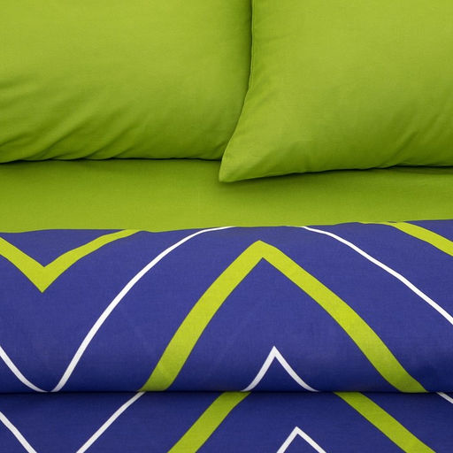 Постельное бельё Этель 2 сп Зелёно-синие зигзаги 175х215, 200х220, 70х70-2 шт  фото 8