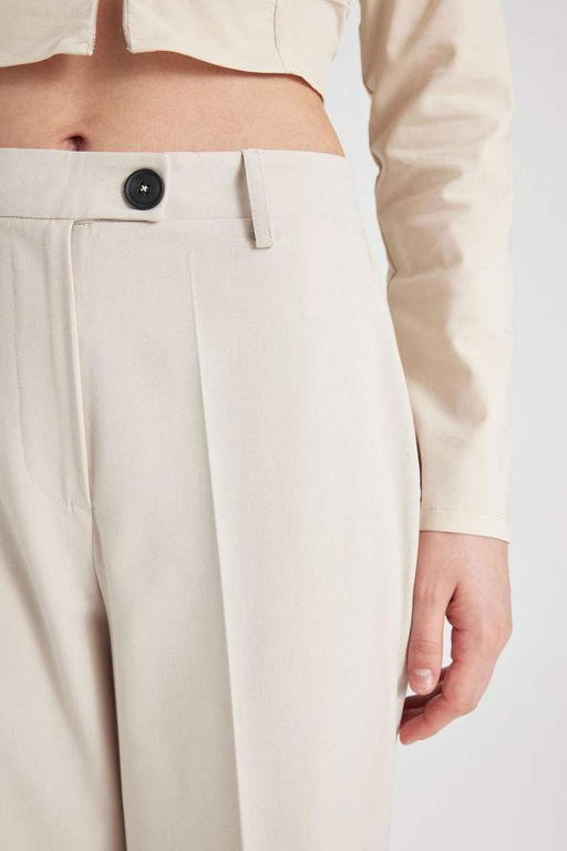 Широкие брюки стандартной длины с высокой талией - Defacto фото 7