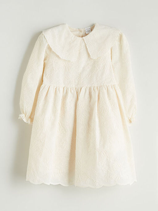 Bebe Yaka Nak??l? K?z Bebek Elbise