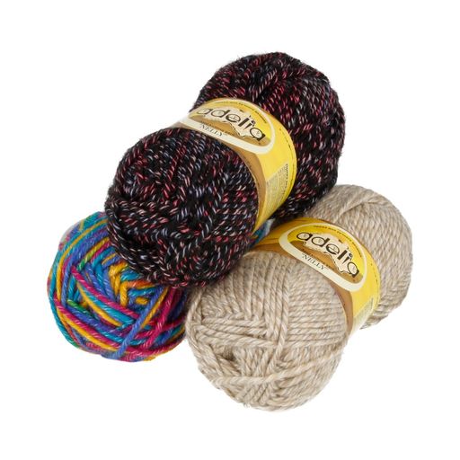 Пряжа ADELIA NELLY 70% шерсть, 30% акрил 5 шт. х 100 г 100 м 5 м