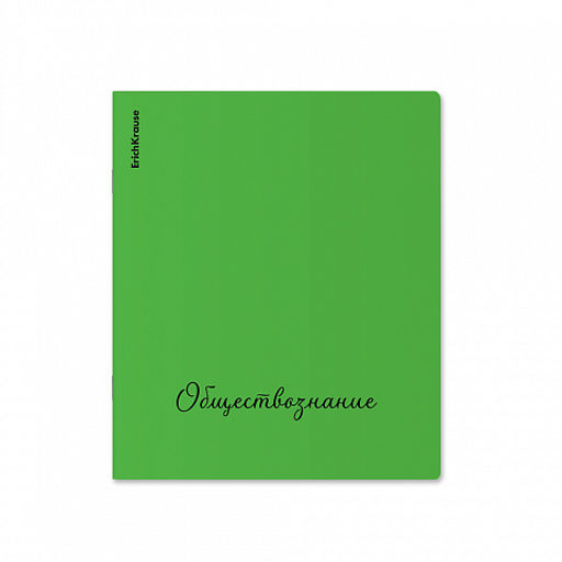 Цена за 6 шт. Тетрадь общая ученическая с пластиковой обложкой на скобе ErichKrause Neon ассорти, Обществознание, 48 листов, клетка  фото 2
