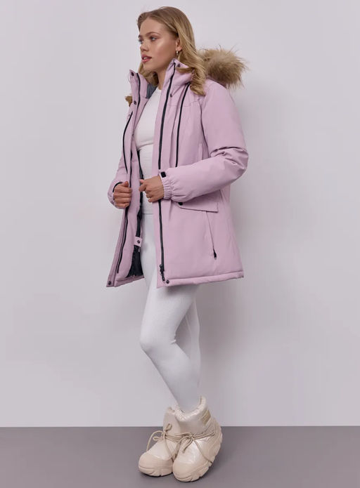 T3442-11 Куртка зимняя парка с капюшоном удлиненная - Strobbs фото 13