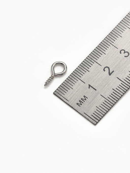 Цена за 2 шт. Штифт винтовой для кулона СМ-936, (набор 10 шт.) 1.4?0.7?0.15 см, цвет серебро