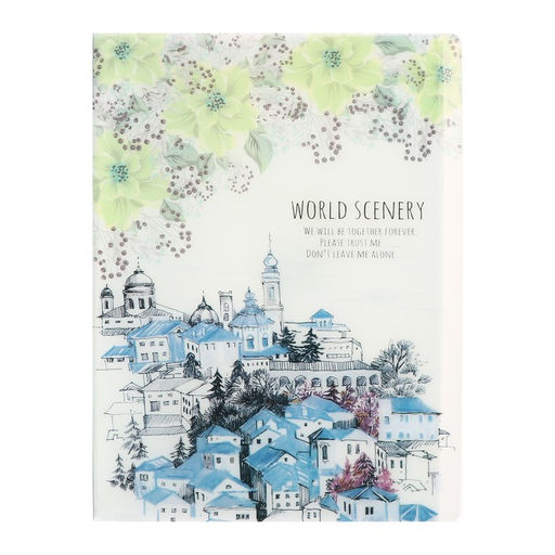 Папка формат А4, с 30 прозрачными файлами, Город, МИКС - Calligrata фото 3