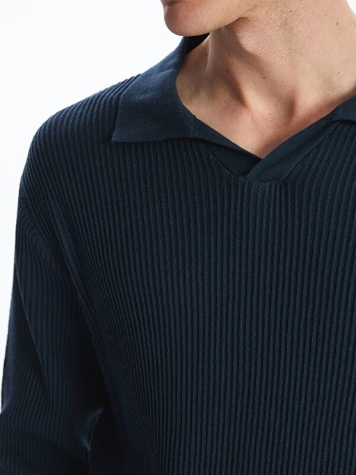 Polo Yaka Erkek Triko Kazak