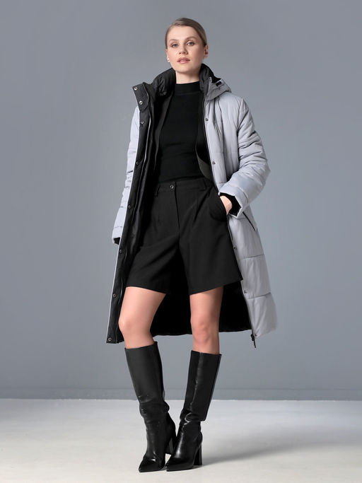 25422 Пальто серый - Dizzyway фото 3