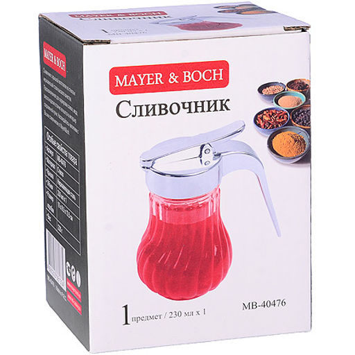 40476 Сливочник с крышкой 230 мл стекло/нерж MB (х96) - Mayer&boch фото 4