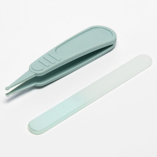 Детский маникюрный набор (ножницы, книпсер, пилка, пинцет), голубой